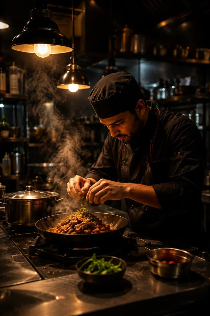 burnin ember chef preparing authentic dish